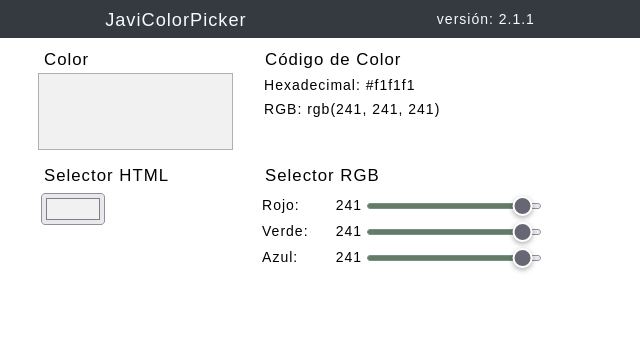 captura de pantalla del proyecto JaviColorPicker